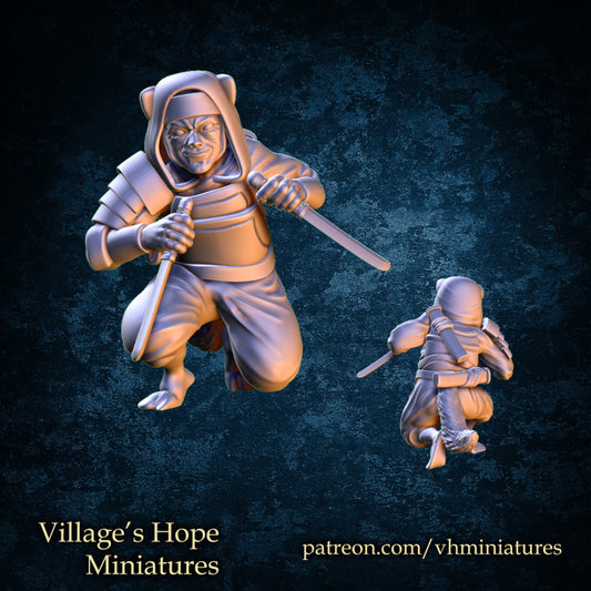 Old Kitsune Ninja by Village's Hope Miniatures