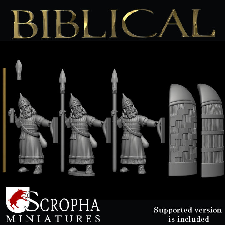 Assyrian siege crew by Scorpha Miniatures