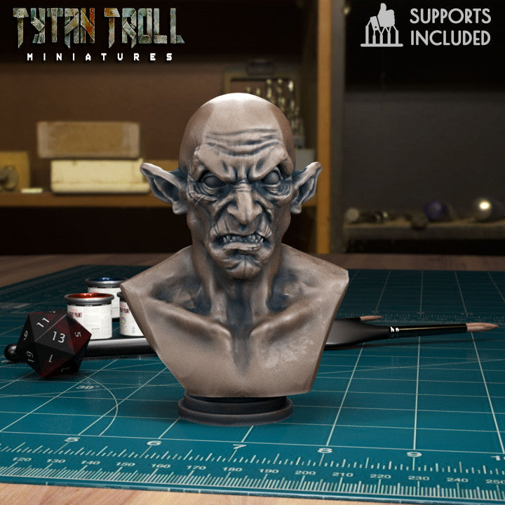 Orc Bust 04 by Tytan Troll Miniatures