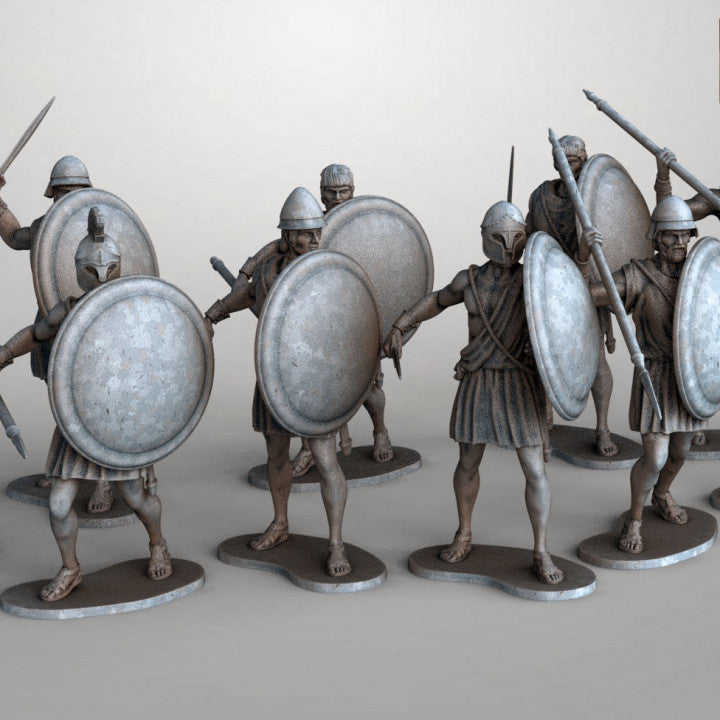 Greek Hoplites (unarmoured) by Gadgetworks Miniatures