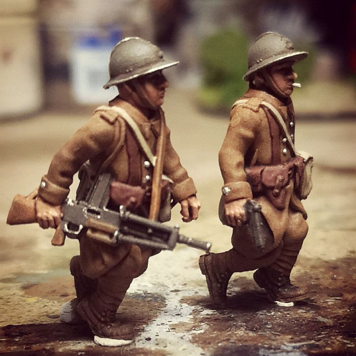 WW2 french FM24-29 LMG on the move by Colonel Muller