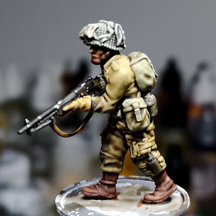 WW2 28mm US Paratrooper With Bar by Colonel Muller