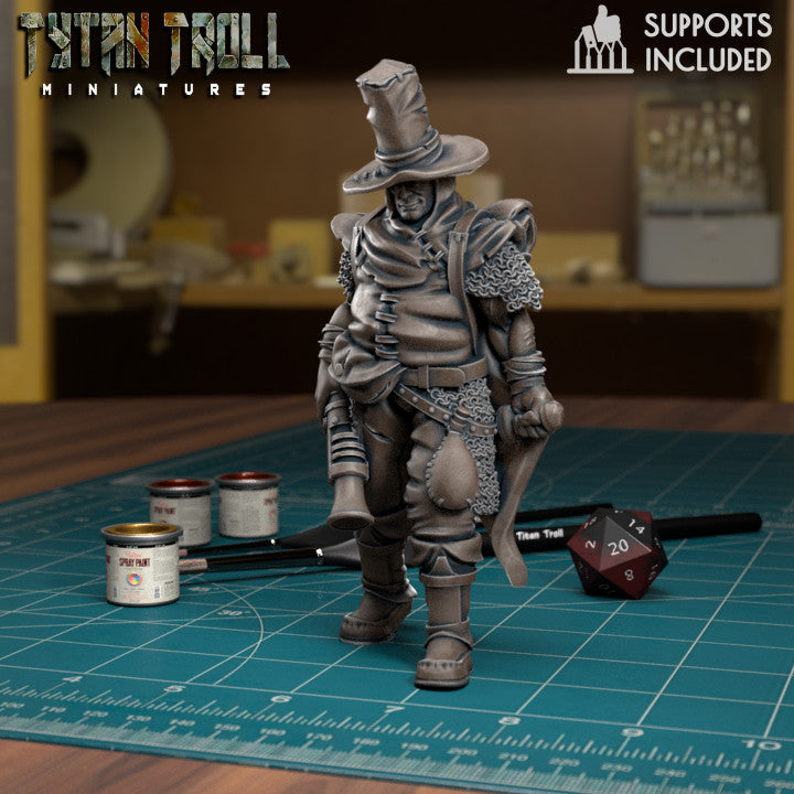 Wasteland Pilgrim Witch Hunter/Ranger by Tytan Troll Miniatures