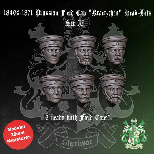 1840s-1871 Prussian Field Cap "Krätzchen" Head-Bits Set II by Styriwar