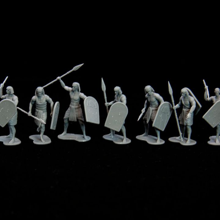 New Kingdom Egyptian Spearmen by  Gadgetworks