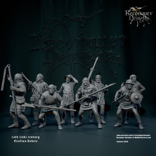 14th-ish century Medieval Civilian Rebels by Reconquer Designs