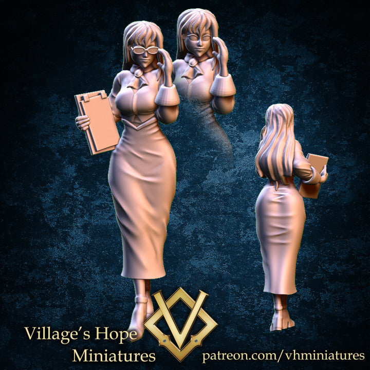 Receptionist / Officer Girl by Village's Hope Miniatures