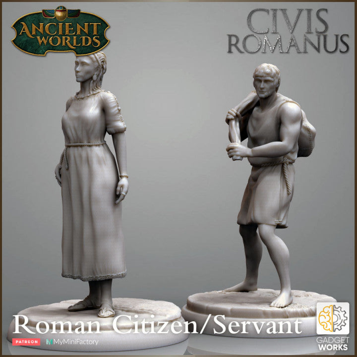 Roman Citizens - Rich Woman and Servant by Gadgetworks Miniatures