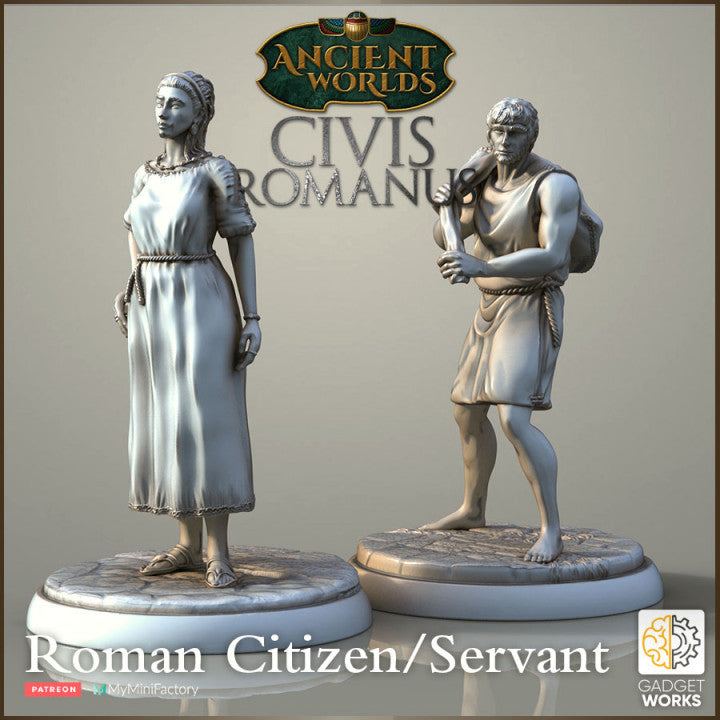 Roman Citizens - Rich Woman and Servant by Gadgetworks Miniatures