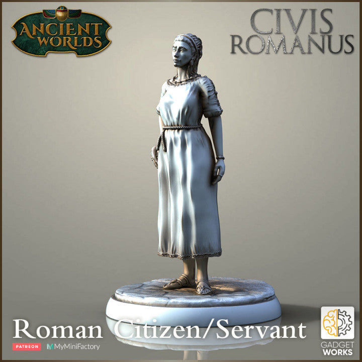 Roman Citizens - Rich Woman and Servant by Gadgetworks Miniatures