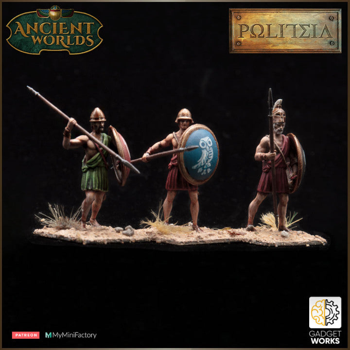 Greek Hoplites (unarmoured) by Gadgetworks Miniatures