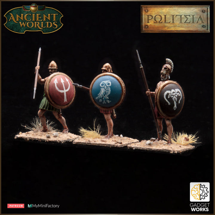 Greek Hoplites (unarmoured) by Gadgetworks Miniatures