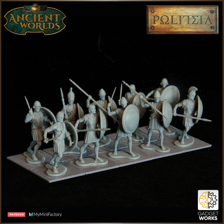 Greek Hoplites (unarmoured) by Gadgetworks Miniatures