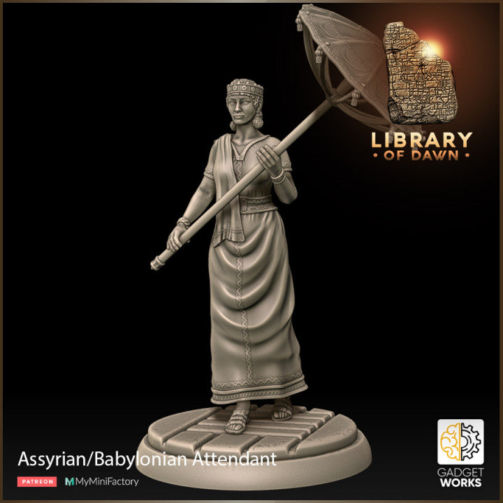 Babylonian King and Retinue - Library of Dawn by Gadgetworks Miniatures