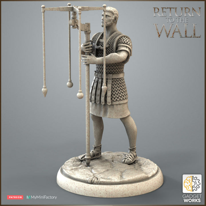 Roman construction workers and surveyor by Gadgetworks Miniatures