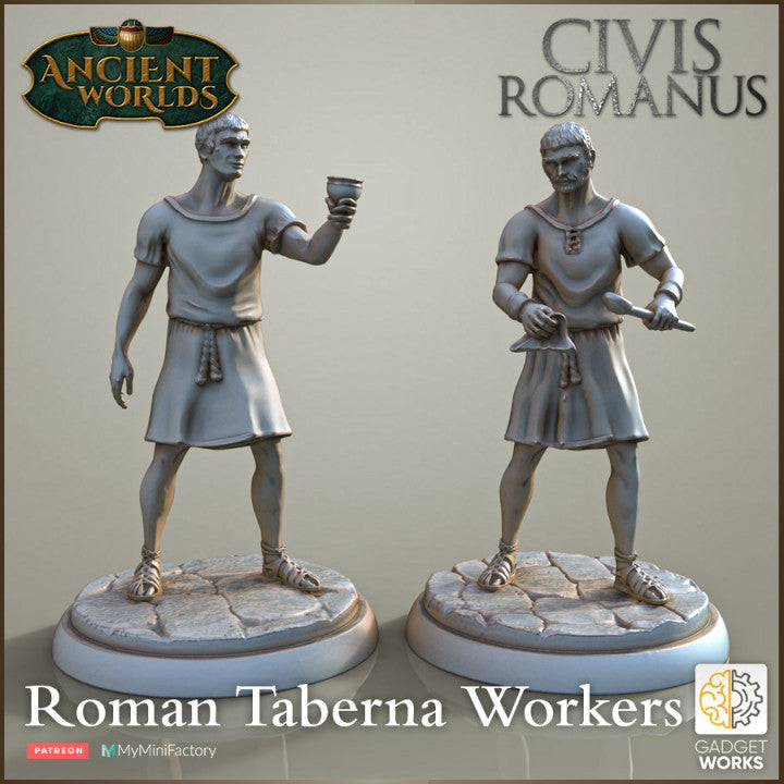 Roman Citizens - taberna workers and customers by Gadgetworks Miniatures