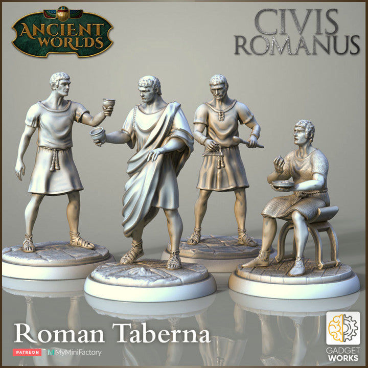 Roman Citizens - taberna workers and customers by Gadgetworks Miniatures