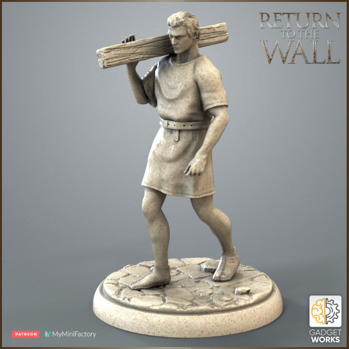 Roman construction workers and surveyor by Gadgetworks Miniatures