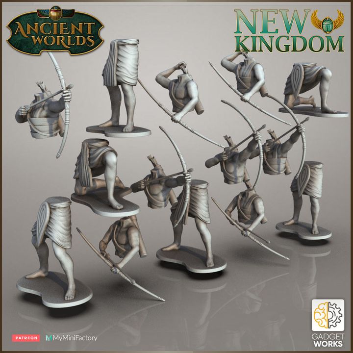 New Kingdom Egyptian Archers by Gadgetworks