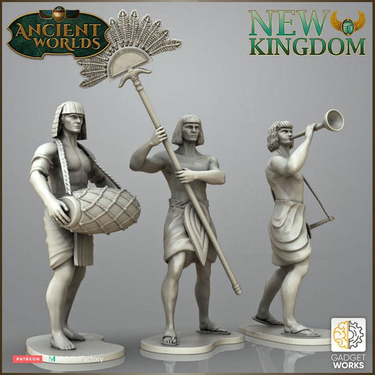 New Kingdom Egyptian Banner and musicians by Gadgetworks