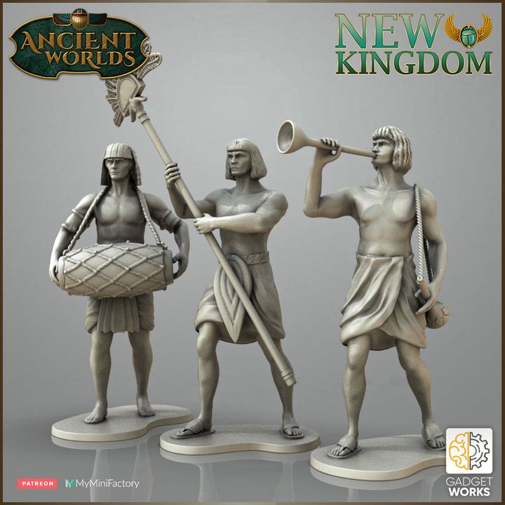 New Kingdom Egyptian Banner and musicians by Gadgetworks