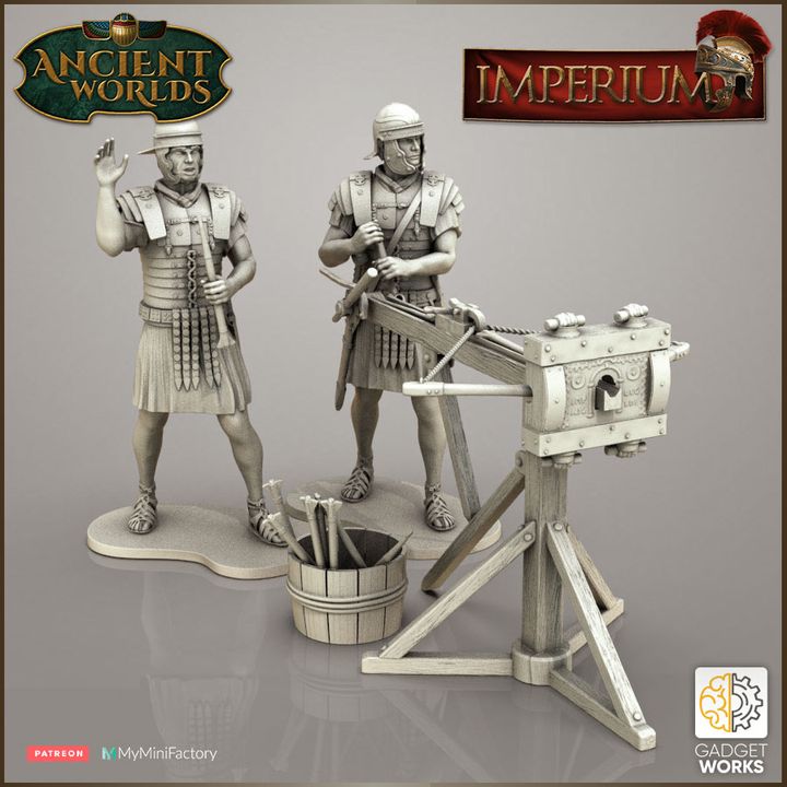 Roman Scorpion catapult with crew by Gadgetworks Miniatures