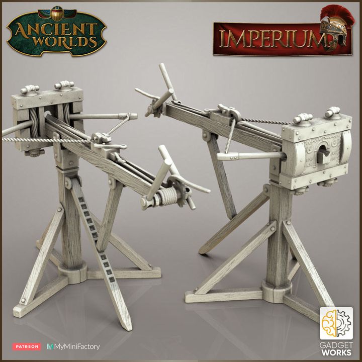 Roman Scorpion catapult with crew by Gadgetworks Miniatures