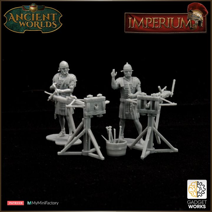 Roman Scorpion catapult with crew by Gadgetworks Miniatures