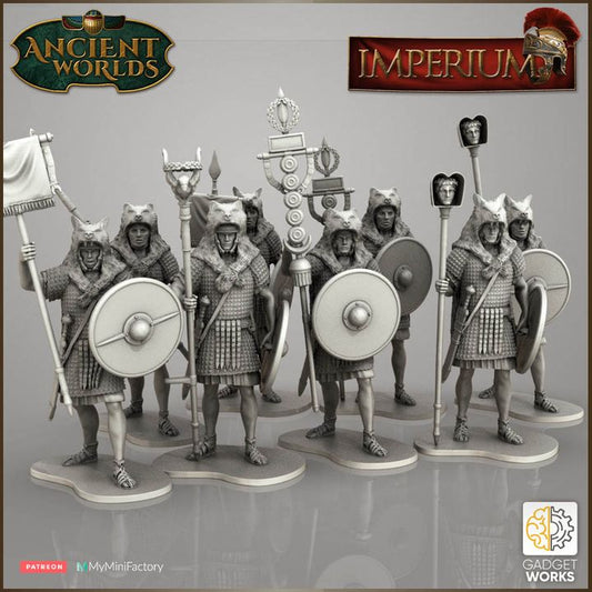 Roman Standard Bearers by Gadgetworks Miniatures.