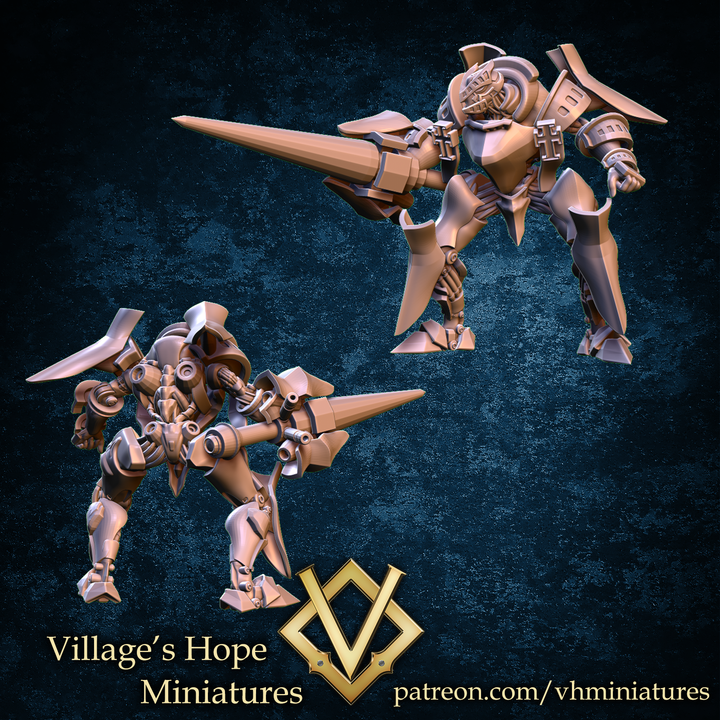 Iron Blood Golem , Robot , Construct by Village's Hope Miniatures
