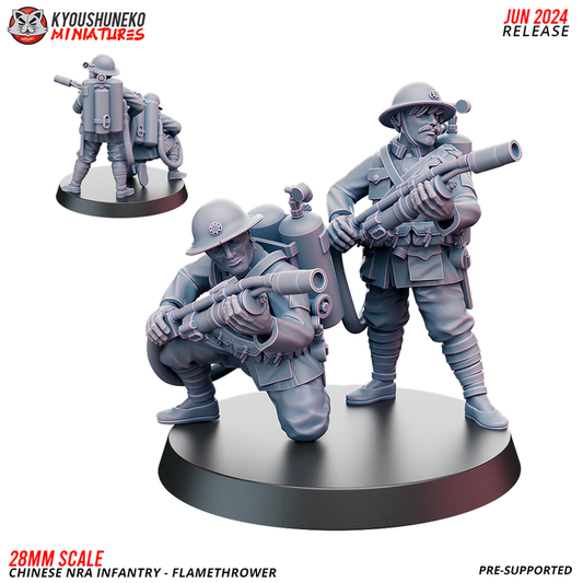 Chinese NRA Infantry Flame Thrower Kyoushuneko Miniatures