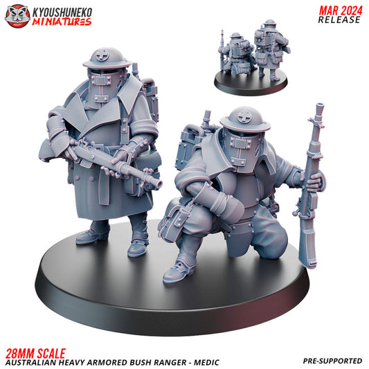 Australian Heavy Armored Bush Ranger Medic by Kyoushuneko Miniatures