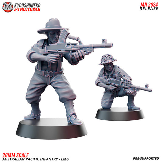 Australian Pacific Infantry lMG by Kyoushuneko Miniatures