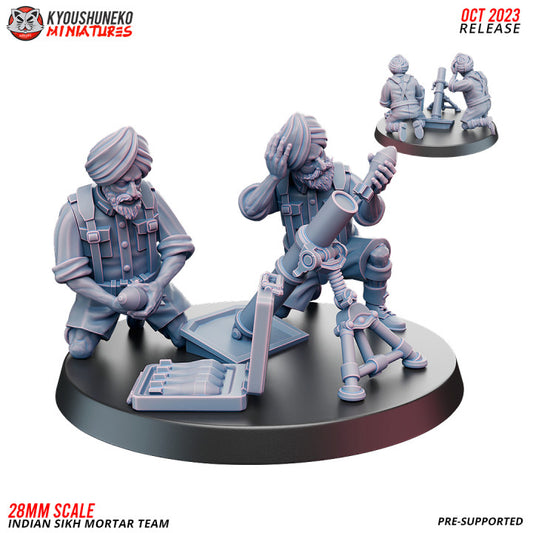 Indian Sikh Mortar Team By Kyoushuneko Miniatures