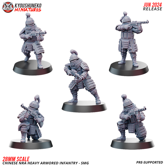 Chinese NRA Heavy Armored Infantry SMG Kyoushuneko Miniatures