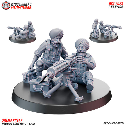 Indian Sikh HMG Team By Kyoushuneko Miniatures