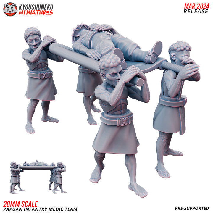 Papuan Infantry Medic Team by Kyoushuneko Miniatures