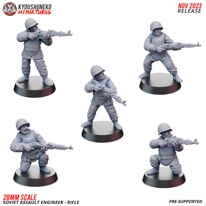 WW2 Soviet Assault Engineer Rifle Team By Kyoushuneko Miniatures