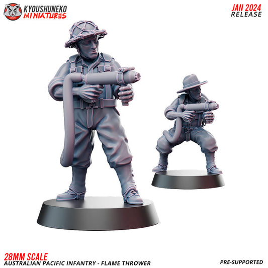 Australian Pacific Infantry Flamethrower by Kyoushuneko Miniatures