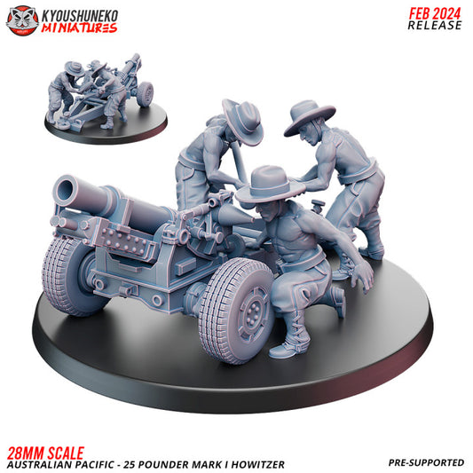 Australian Pacific 25 Pounder Mark I Howitzer 1 by Kyoushuneko Miniatures