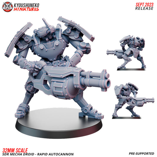 SDR Mecha Droid Rapid Autocannon By Kyoushuneko Miniatures