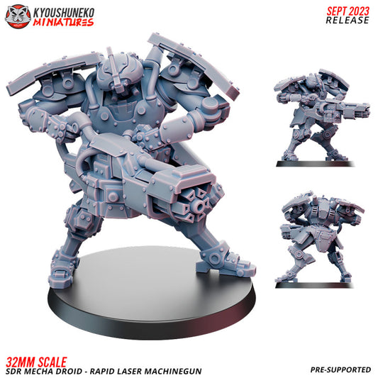 SDR Mecha Droid Rapid Laser Machine Gun By Kyoushuneko Miniatures