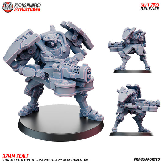 SDR Mecha Droid Rapid Heavy Machine Gun By Kyoushuneko Miniatures