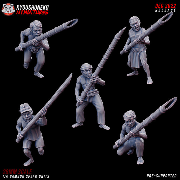 Japanese Bamboo Spear Units WW2 By Kyoushuneko Miniatures