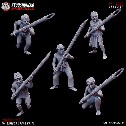 Japanese Bamboo Spear Units WW2 By Kyoushuneko Miniatures