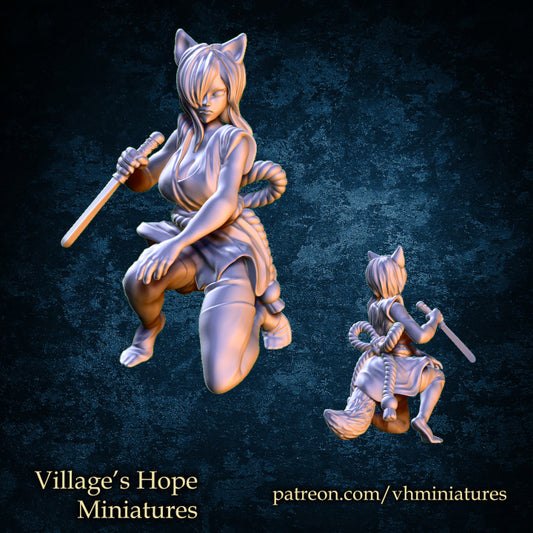 Kitsune Ninja Girls by Village's Hope Miniatures