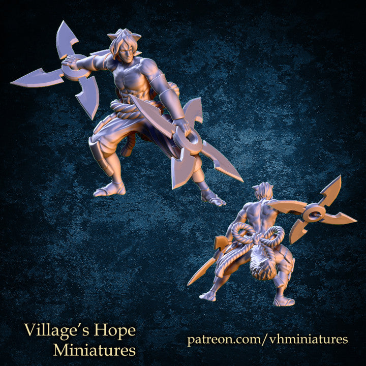 Wolf Shuriken Ninja by Village's Hope Miniatures