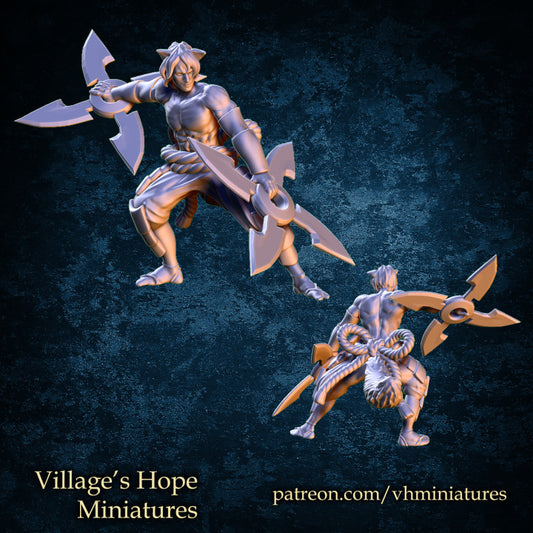 Wolf Shuriken Ninja by Village's Hope Miniatures