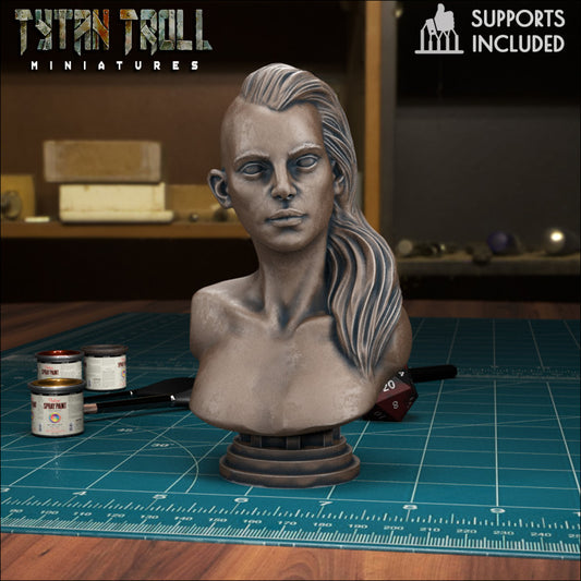 Female Head Bust by Tytan Troll Miniatures