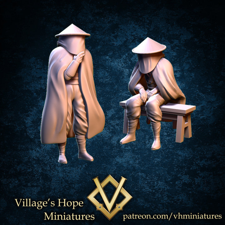 Wuxia  Chef ,Suspicious Man ,Beggar by Village's Hope Miniatures